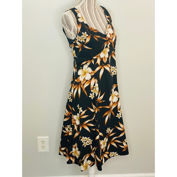 Vintage Pacific Legend Floral A-Line Dress Women Medium Made in Hawaii 90s Y2K - Picture 3 of 10